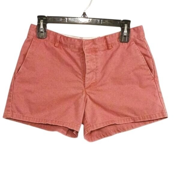 America Eagle Outfitters 100% Cotton Button Fly Shorts Salmon Pink Size  4‎ - Picture 1 of 12